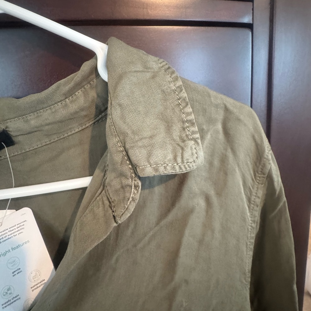 Velvet Heart Olive Utility Collar dress - Picture 4 of 6